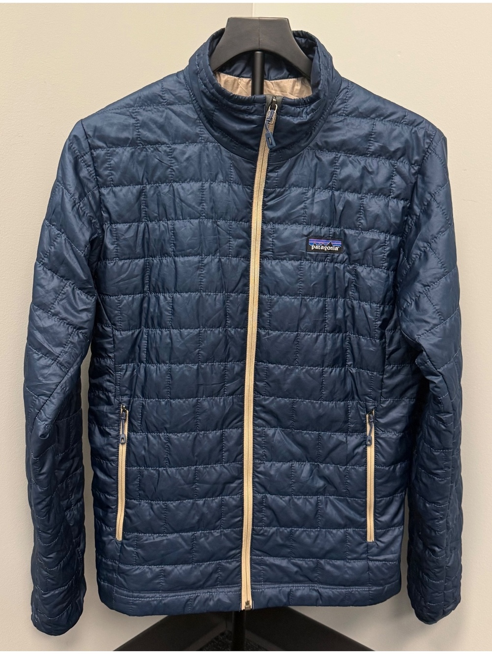 Patagonia Men’s Size Small Nano Puff Tide Blue Lightweight Full Zip Jacket!